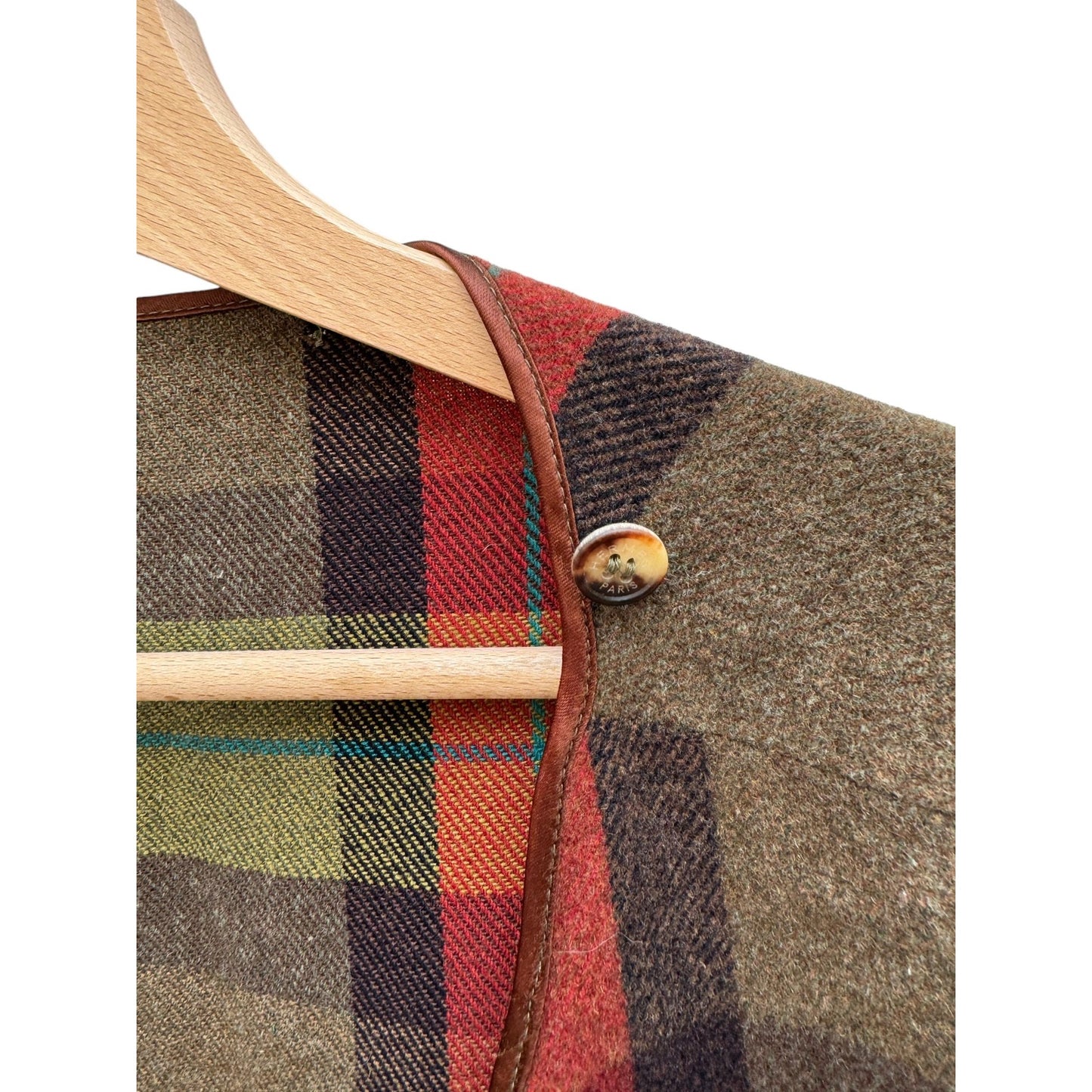 Khaki Quilted Jacket with Detachable Wool Lining