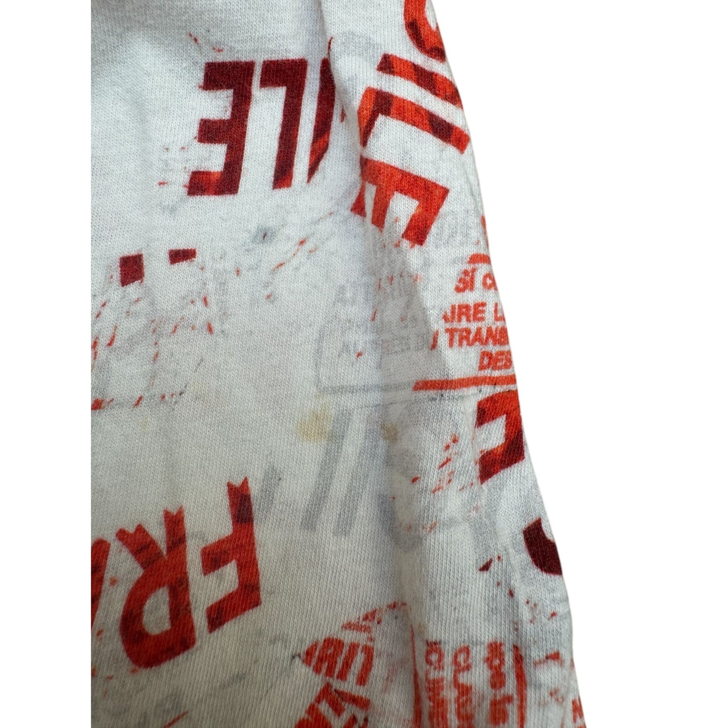 White Red Fragile Long sleeves Size XS