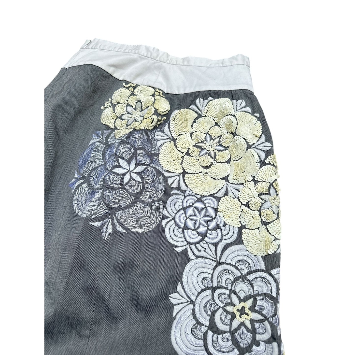 Grey Sequined Skirt