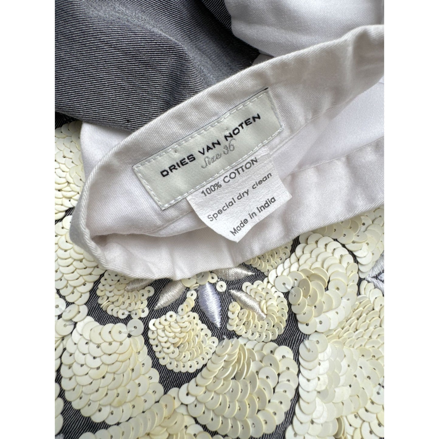 Grey Sequined Skirt