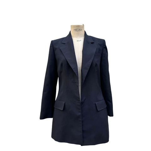 Navy Wool Blazer Jacket