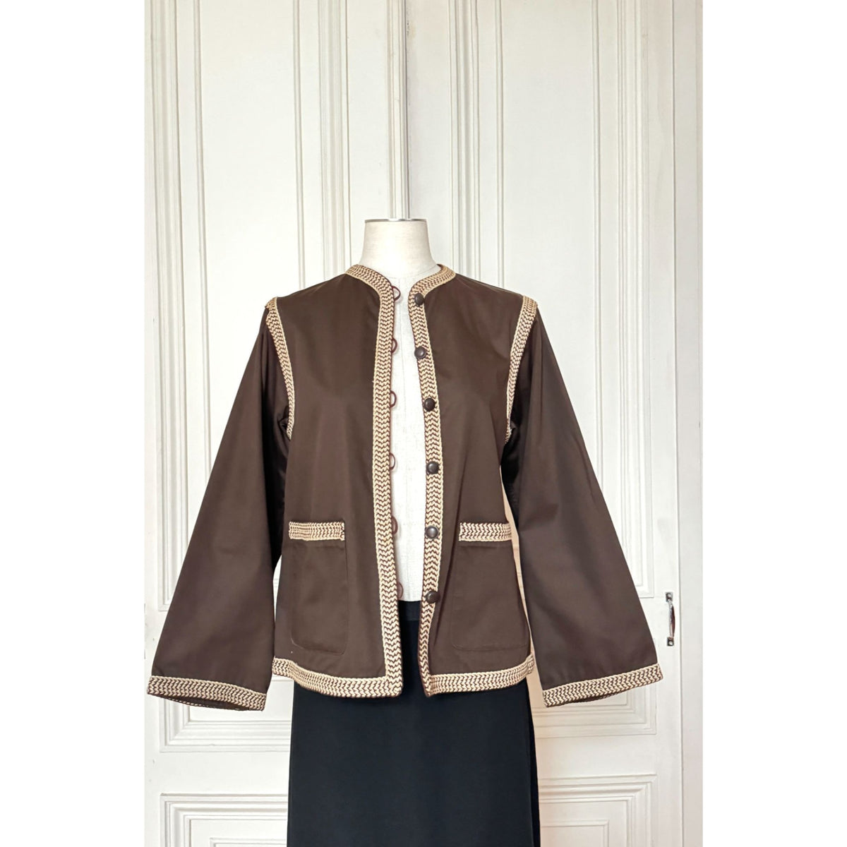 SS 1977 Spanish Collection Brown Braided Jacket