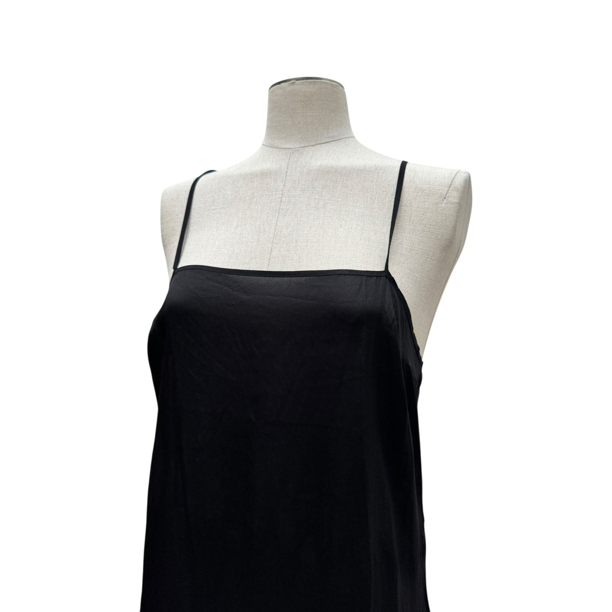 2009 Black Silk Stretch Slip Dress