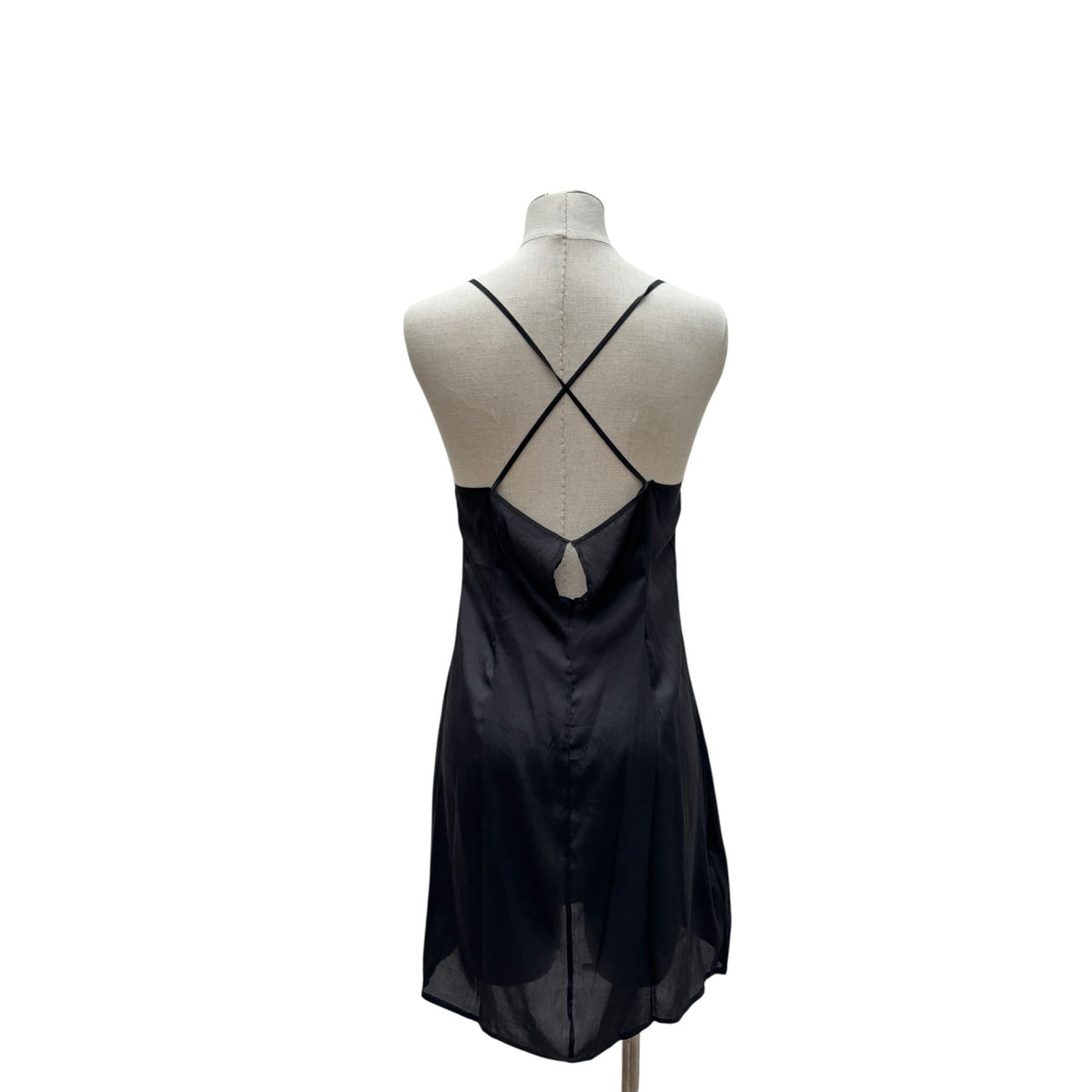 2009 Black Silk Stretch Slip Dress