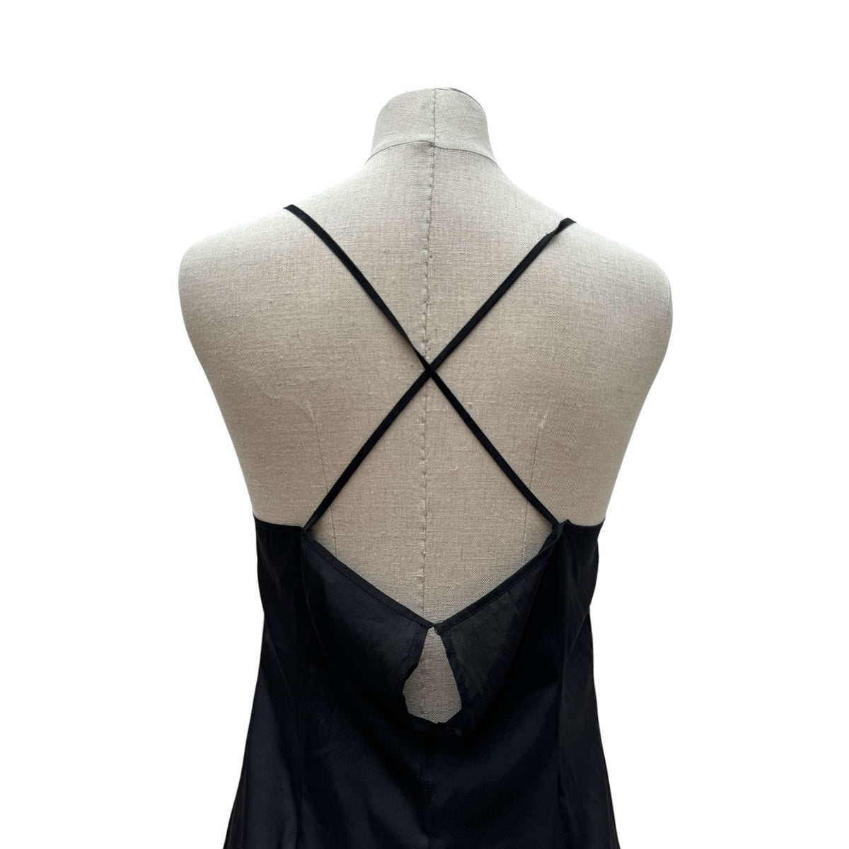 2009 Black Silk Stretch Slip Dress