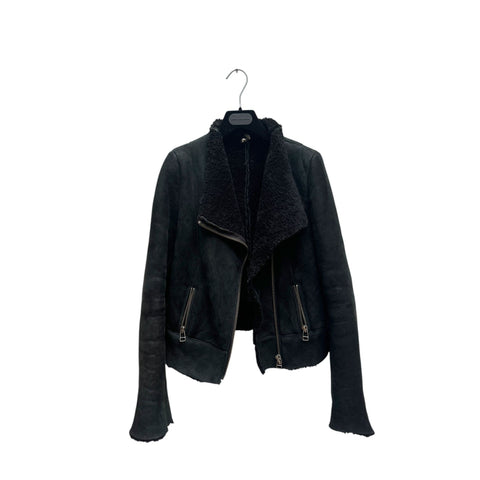 Black Shearling Leather Jacket