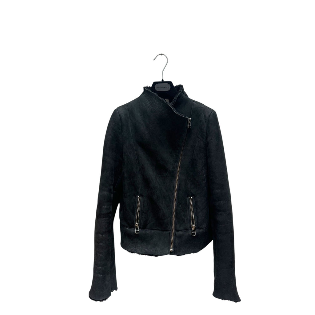 Black Shearling Leather Jacket