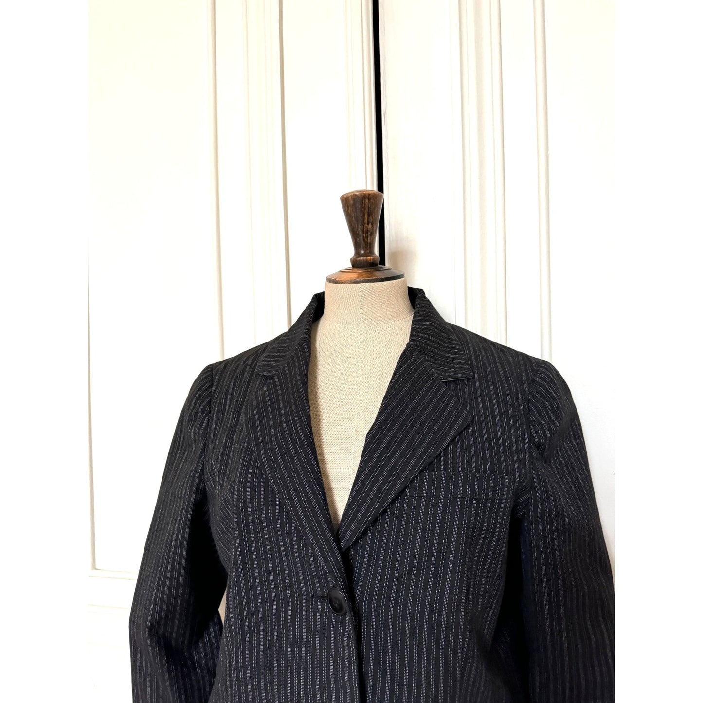 Grey Wool Pinstripe Jacket