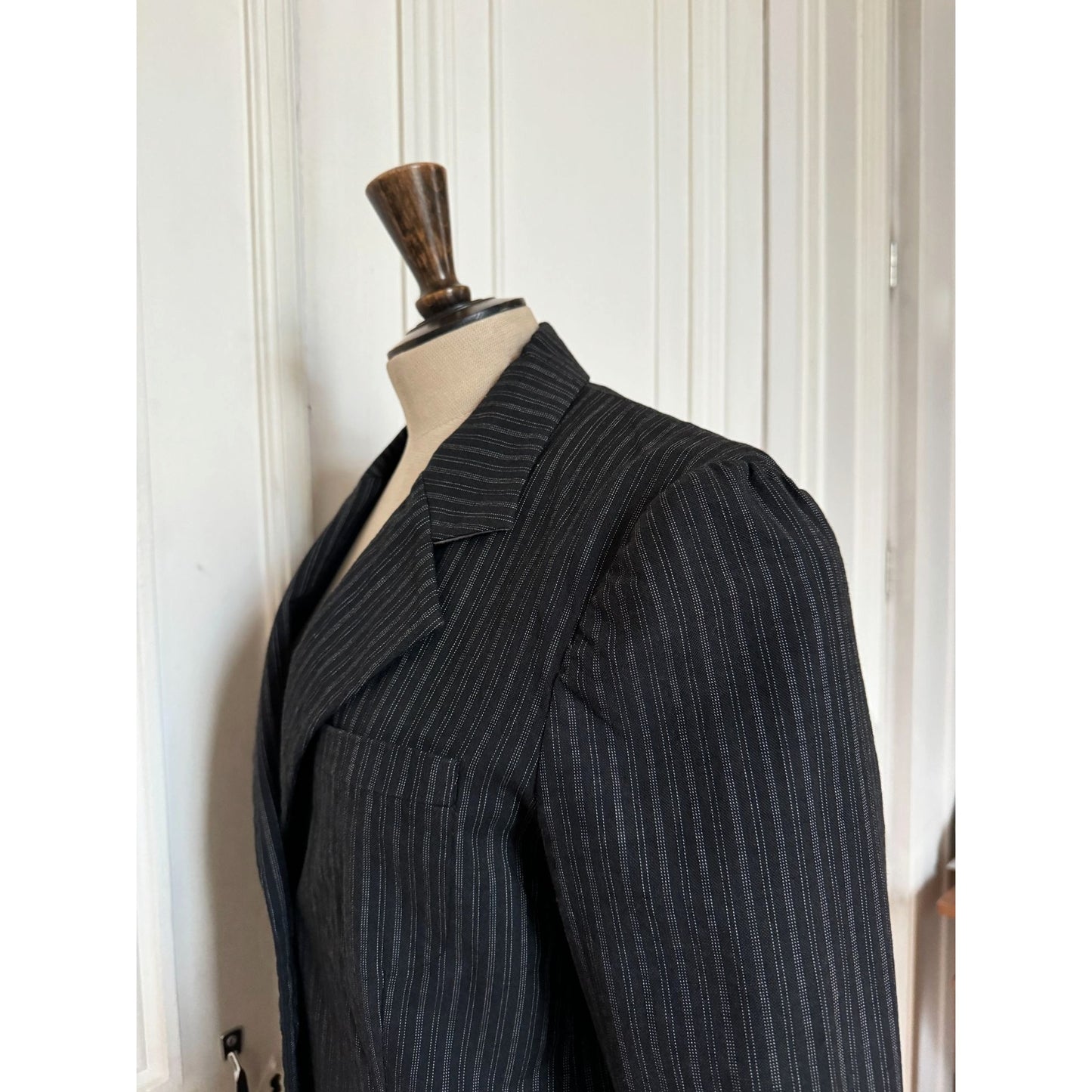 Grey Wool Pinstripe Jacket