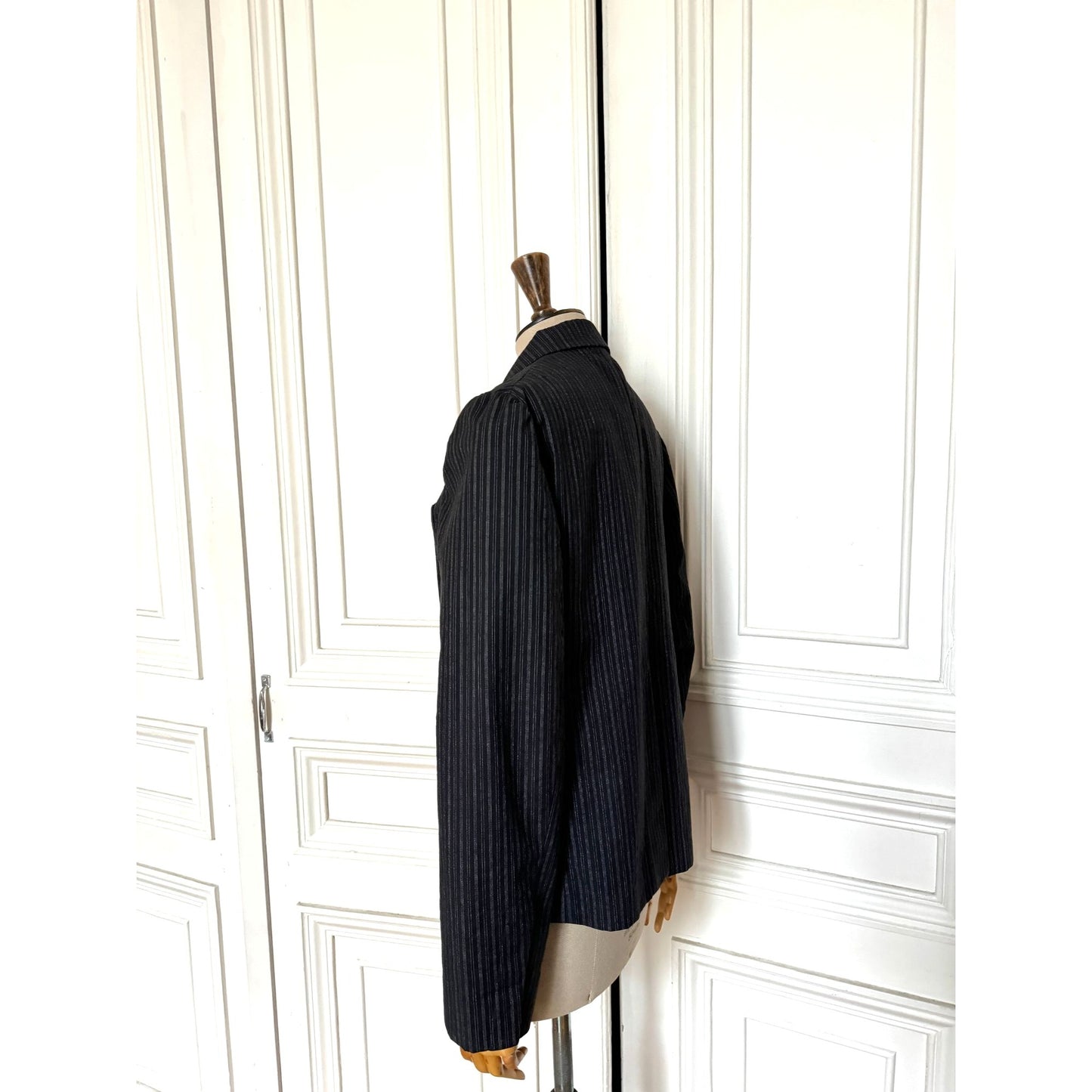 Grey Wool Pinstripe Jacket