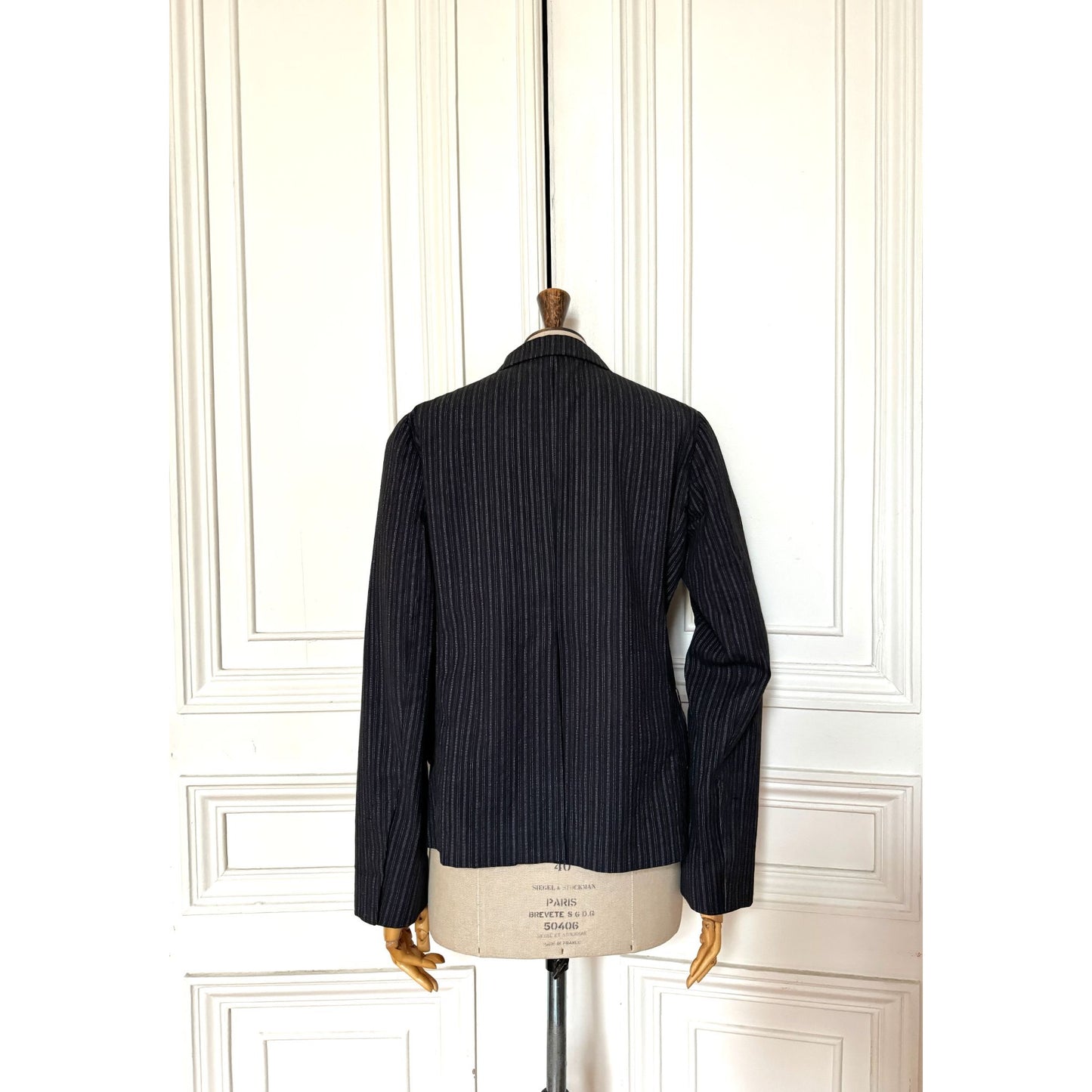 Grey Wool Pinstripe Jacket