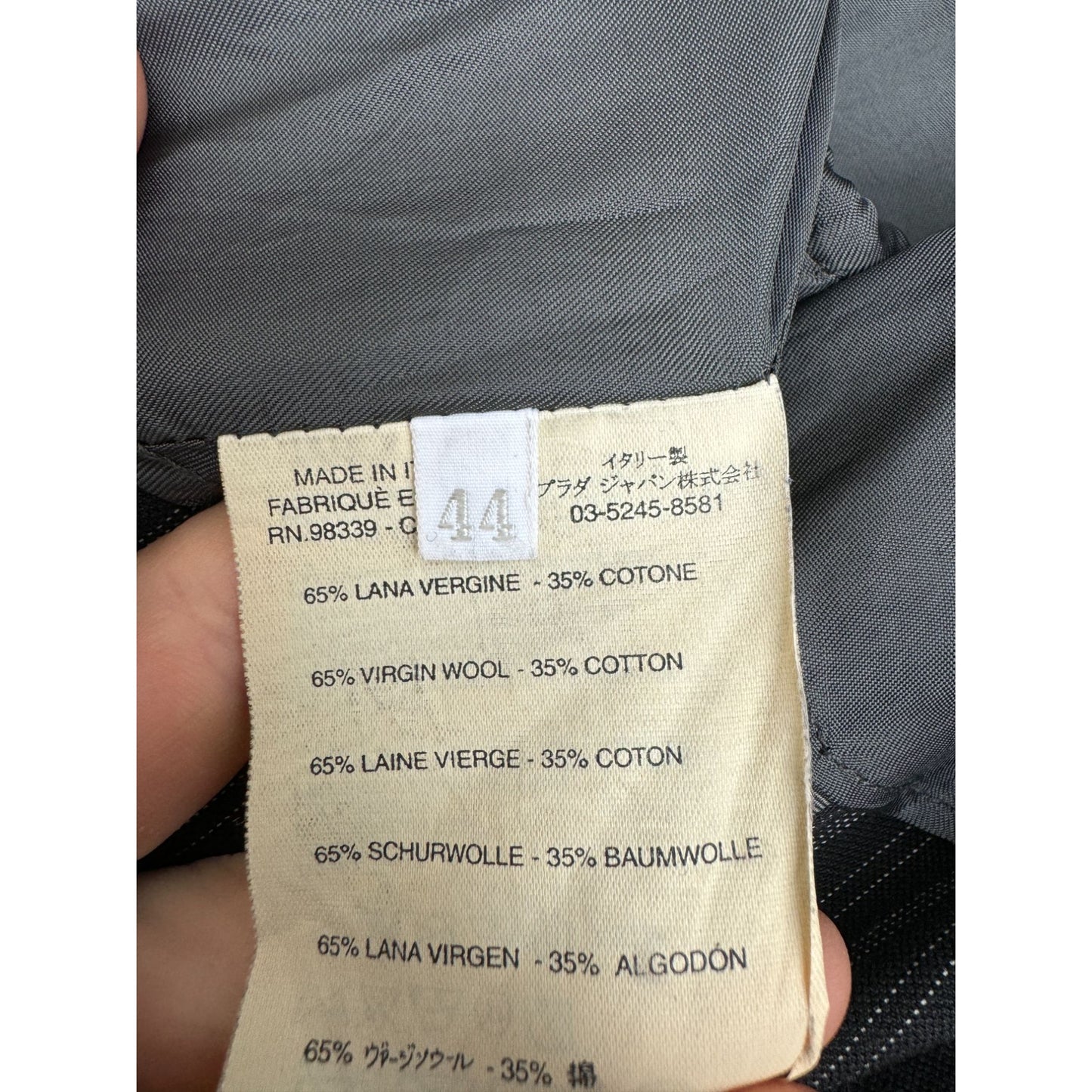 Grey Wool Pinstripe Jacket