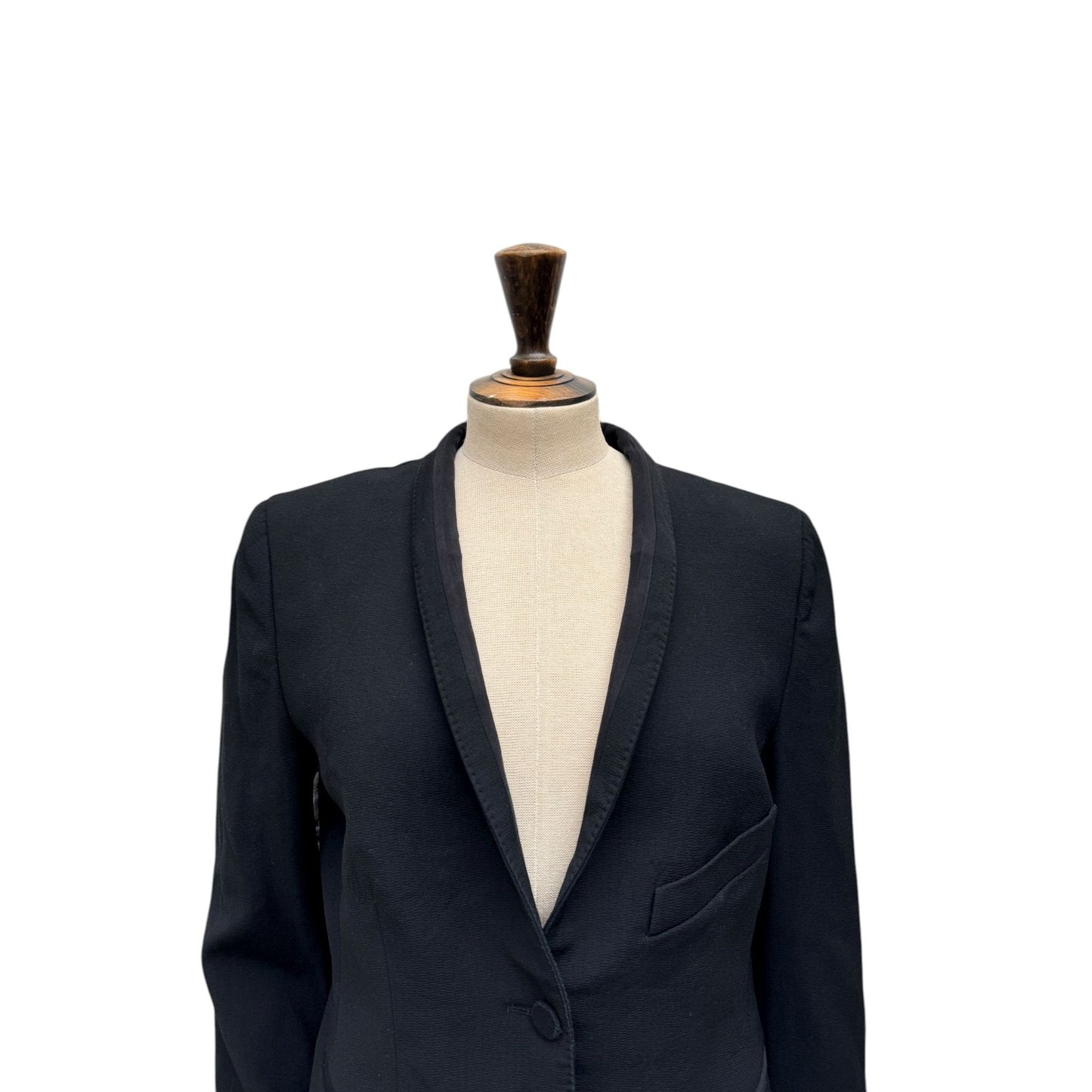 Jean Paul Gaultier Black Silk Blazer Jacket 