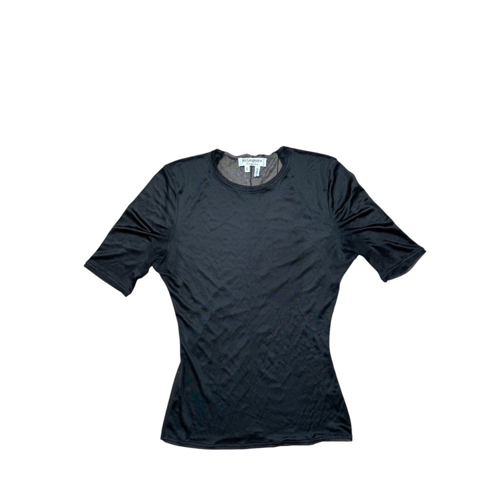 Black Nylon Mesh T-shirt