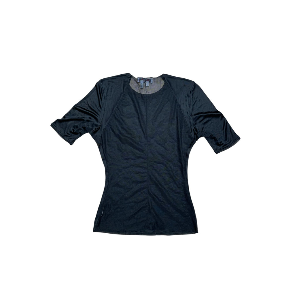 Black Nylon Mesh T-shirt