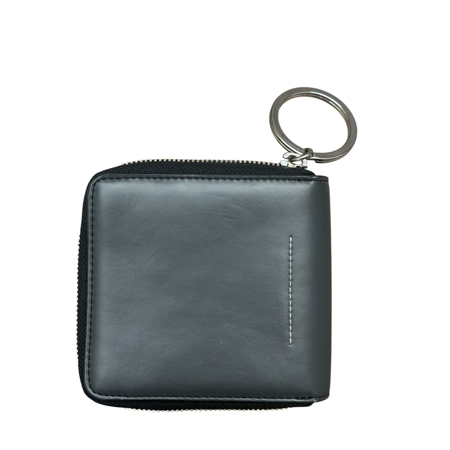 Black Leather Wallet with Key Ring