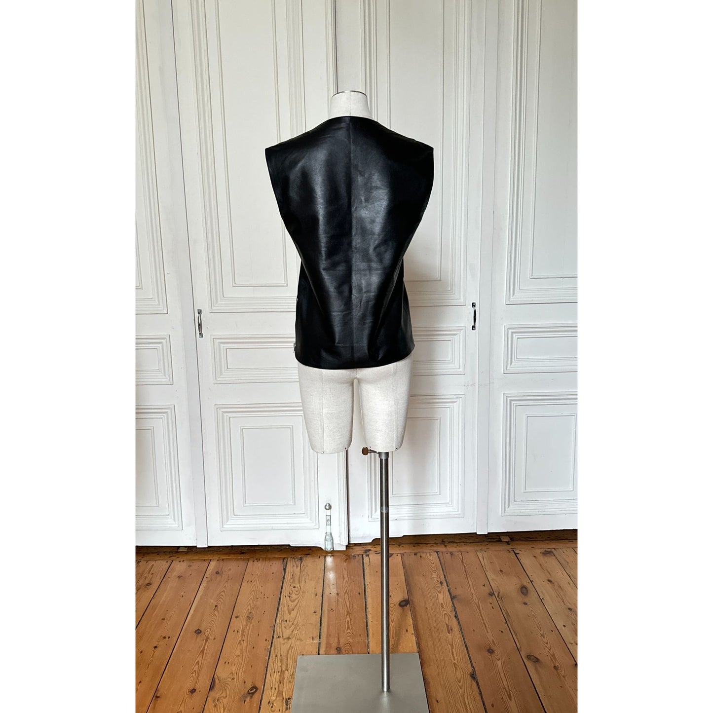 Phoebe Philo Black Lambskin Leather Vest