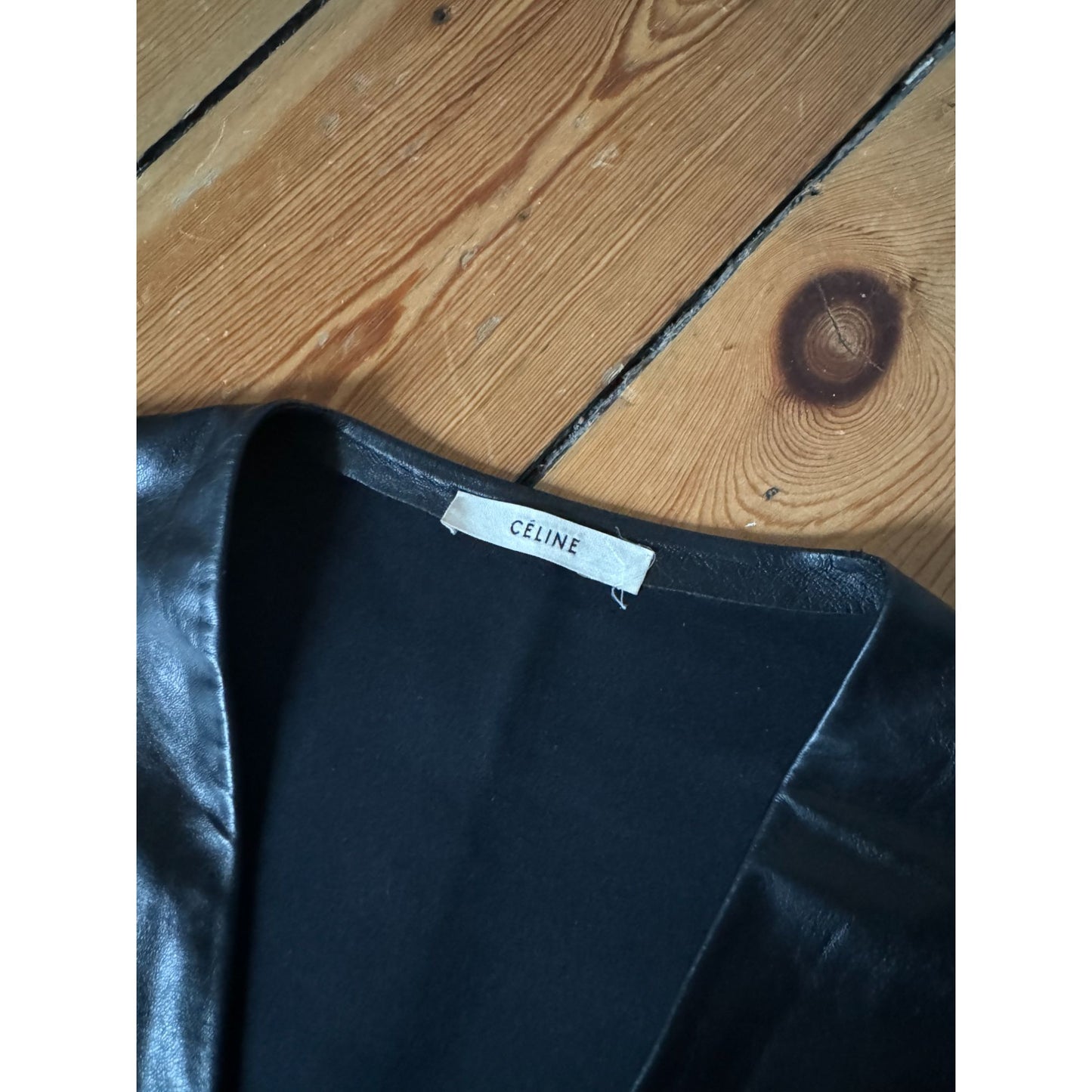 Phoebe Philo Black Lambskin Leather Vest