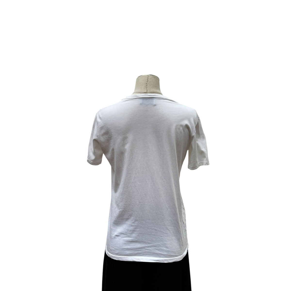 2012 White Broderie Anglaise Cotton T-Shirt