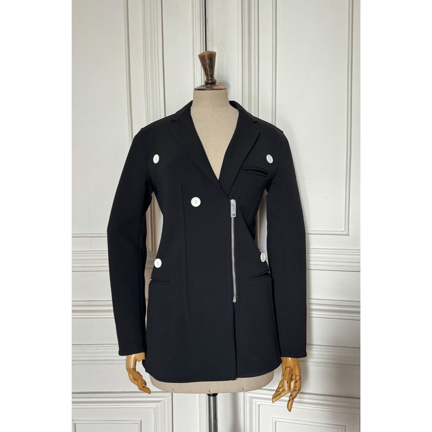 SS 2016 Black Wool Blazer Jacket