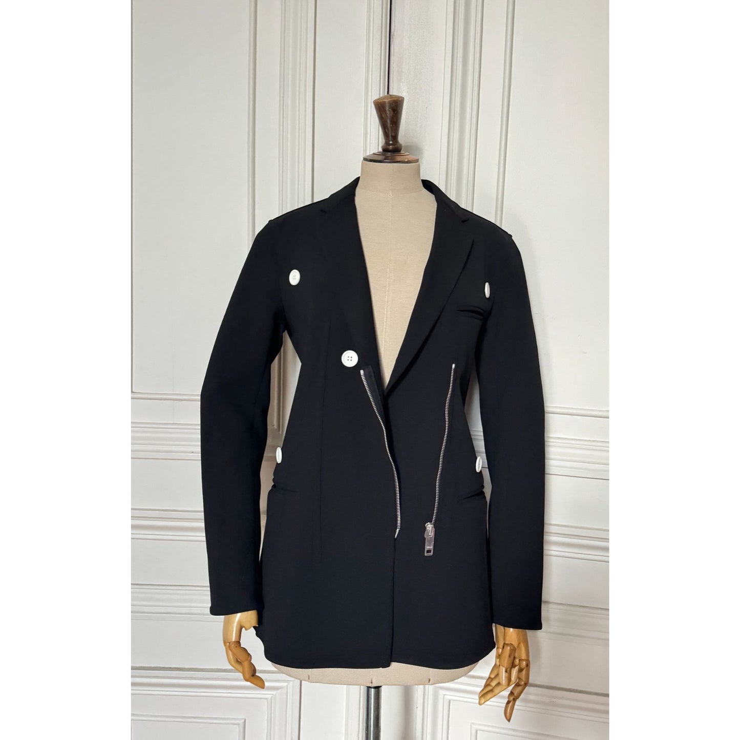 SS 2016 Black Wool Blazer Jacket
