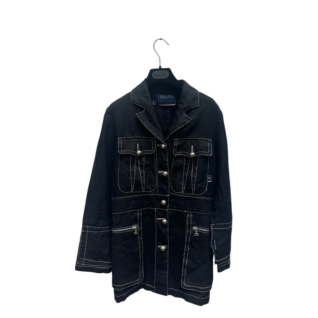 Black Linen Blazer Jacket