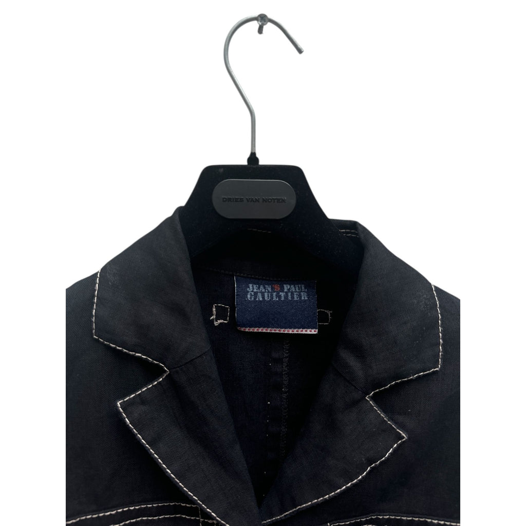 Black Linen Blazer Jacket