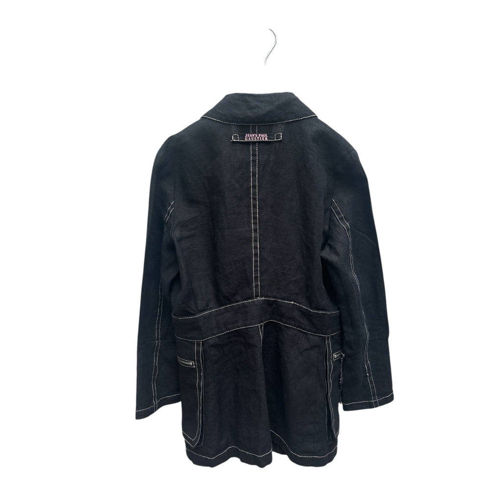 Black Linen Blazer Jacket