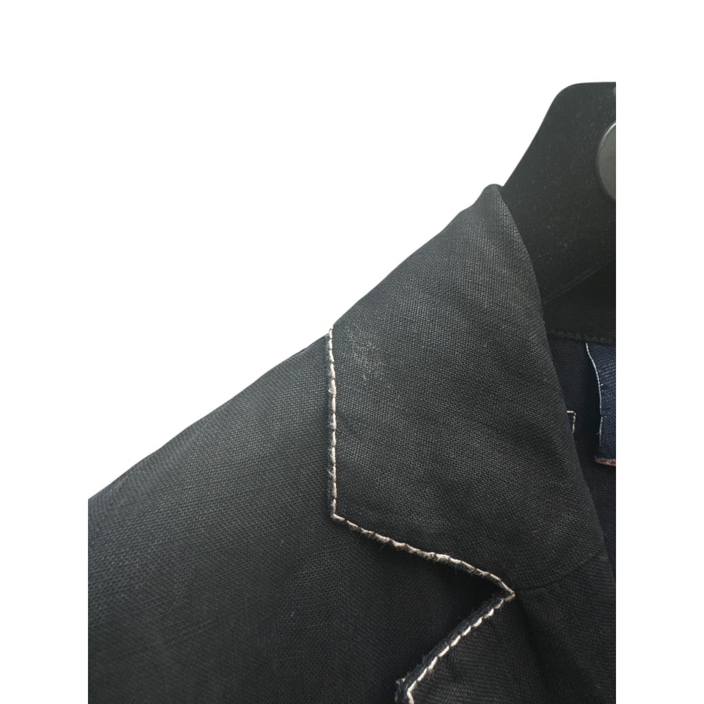 Black Linen Blazer Jacket