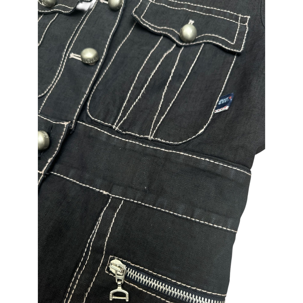 Black Linen Blazer Jacket