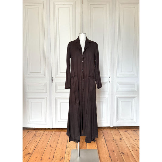 1990s Brown Moleskin Pants Suit