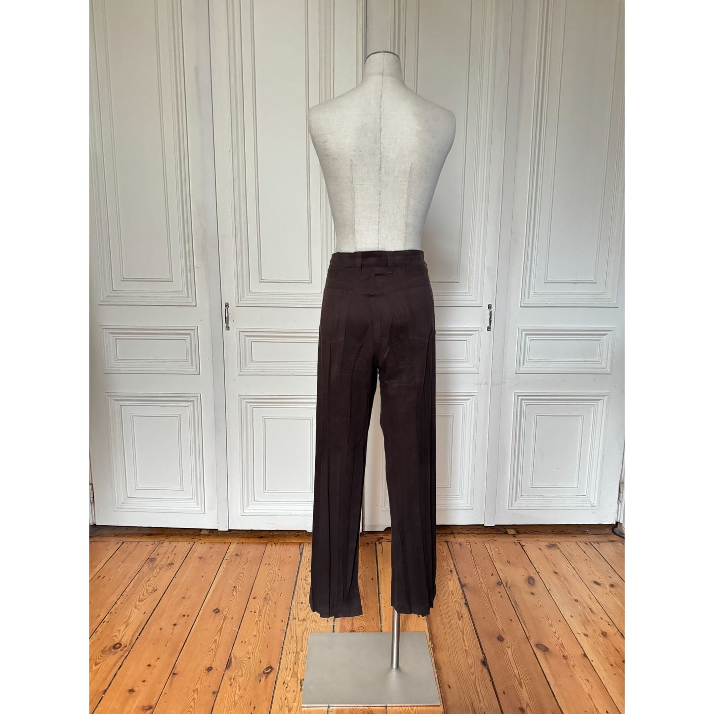 1990s Brown Moleskin Pants Suit