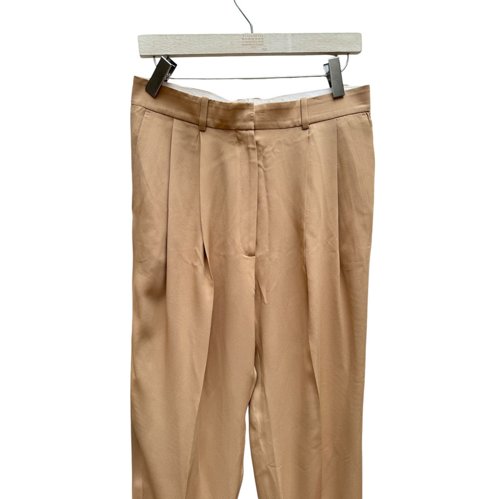 Phoebe Philo Beige Silk Wide Pants  Size 40 fits US 30