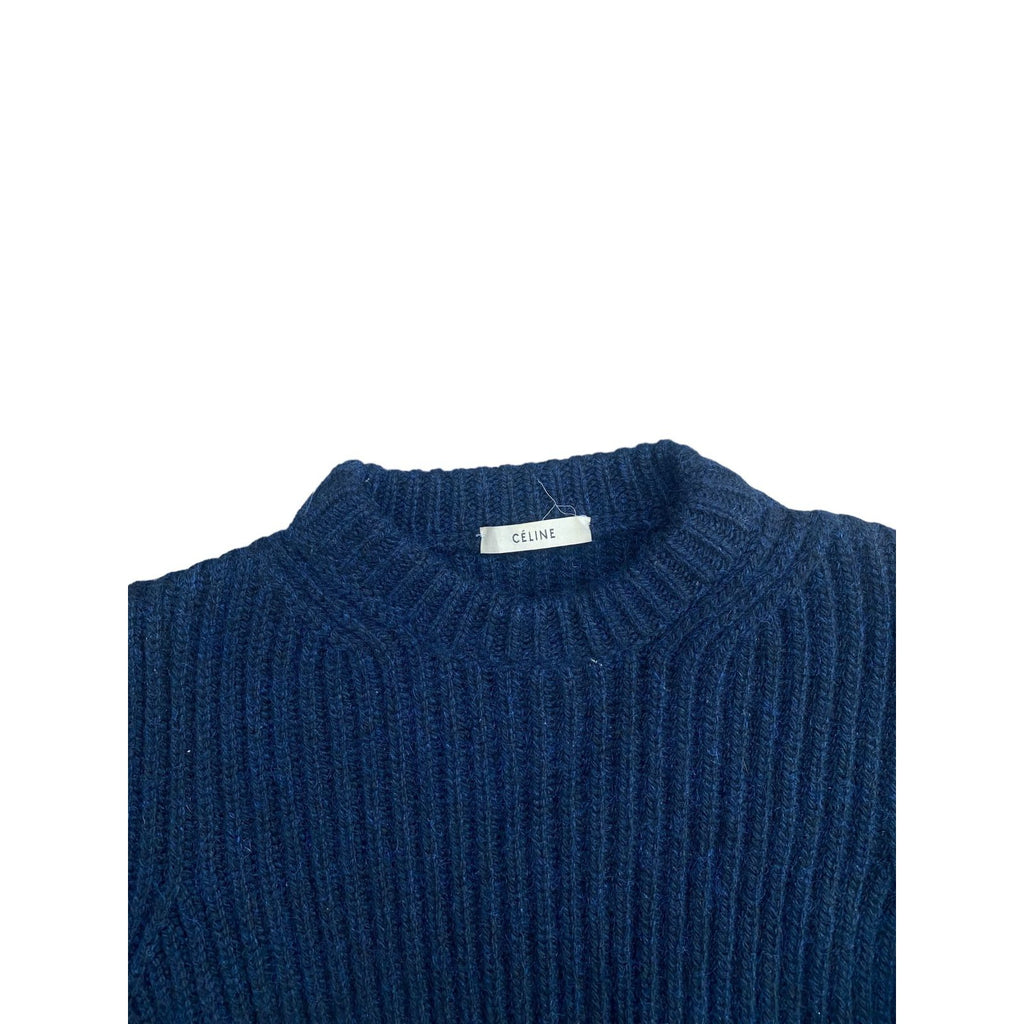 Phoebe Philo Navy Cashmere Twisted Sweater