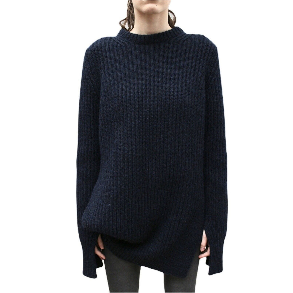 Phoebe Philo Navy Cashmere Twisted Sweater