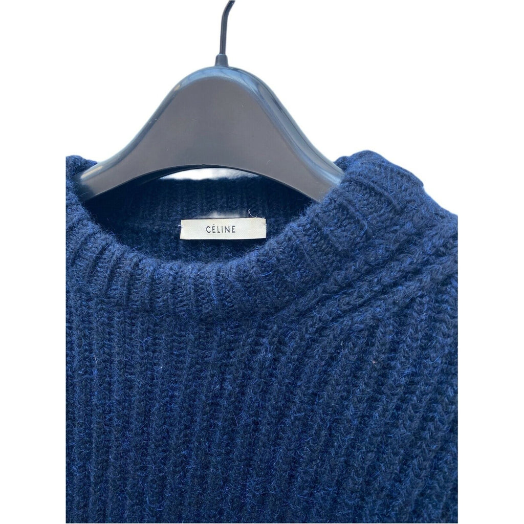 Phoebe Philo Navy Cashmere Twisted Sweater