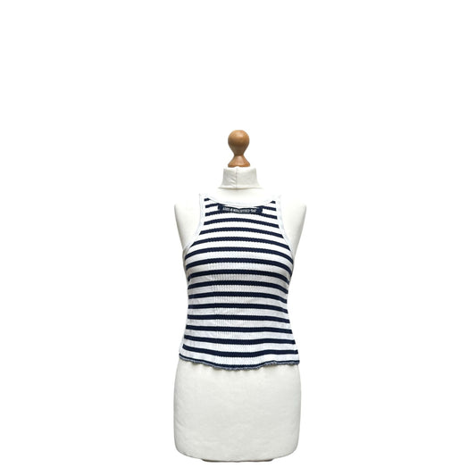 Vintage Striped Knit Crop Top  Size S
