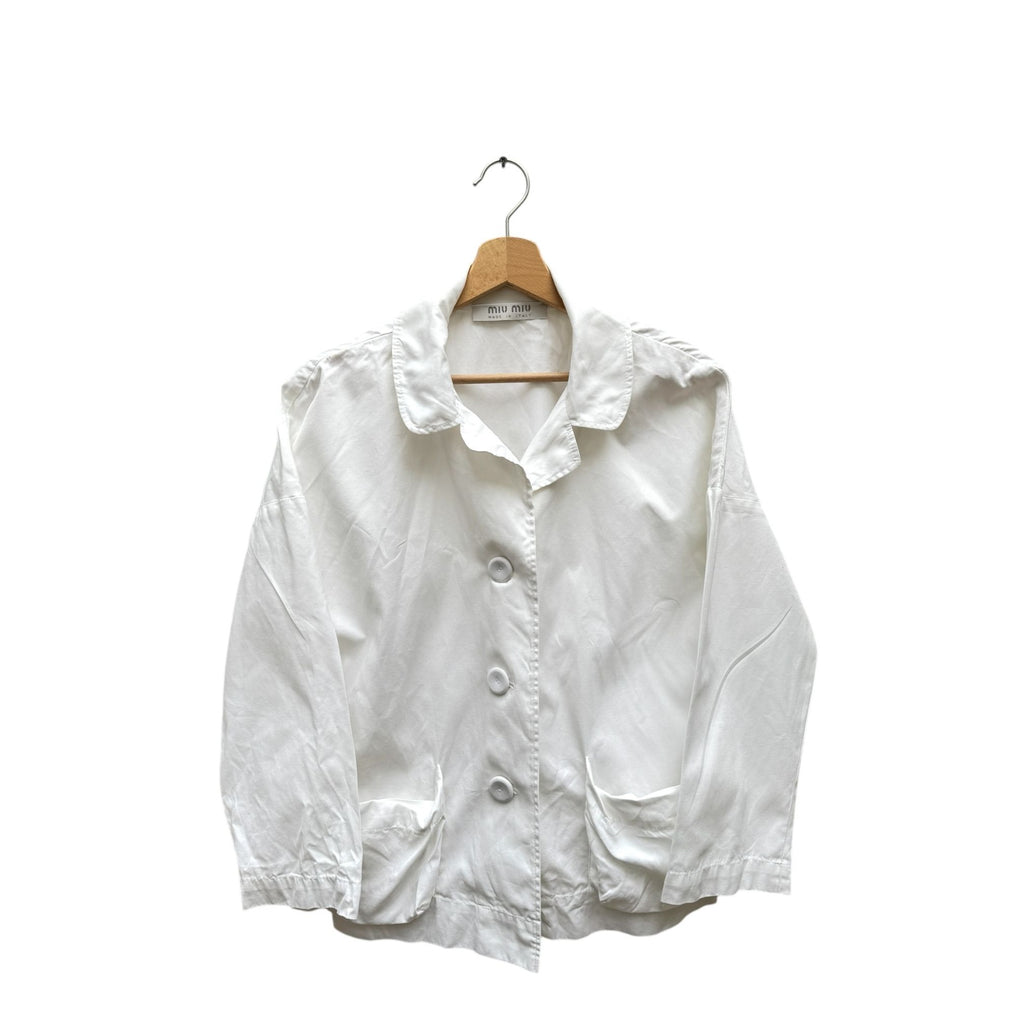 White Cotton blazer jacket