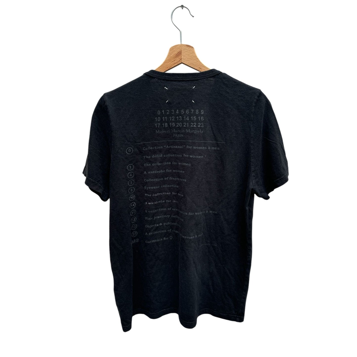 Black Numbers Lines T-shirt