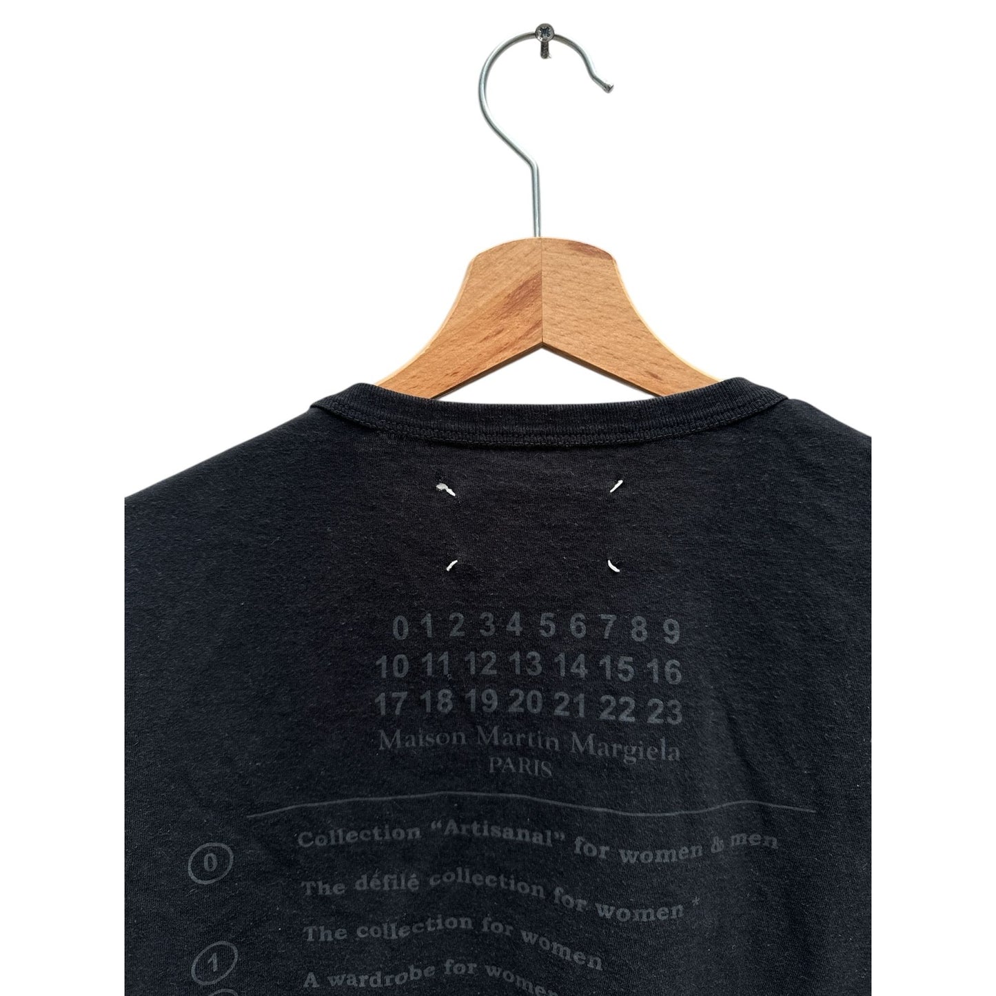Black Numbers Lines T-shirt