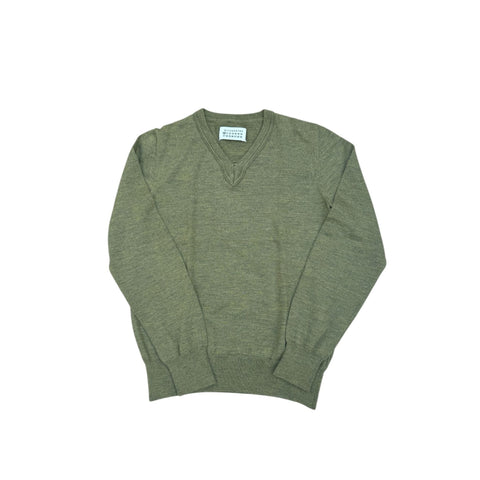 FW 2006 Kaki Wool V Neck Sweater