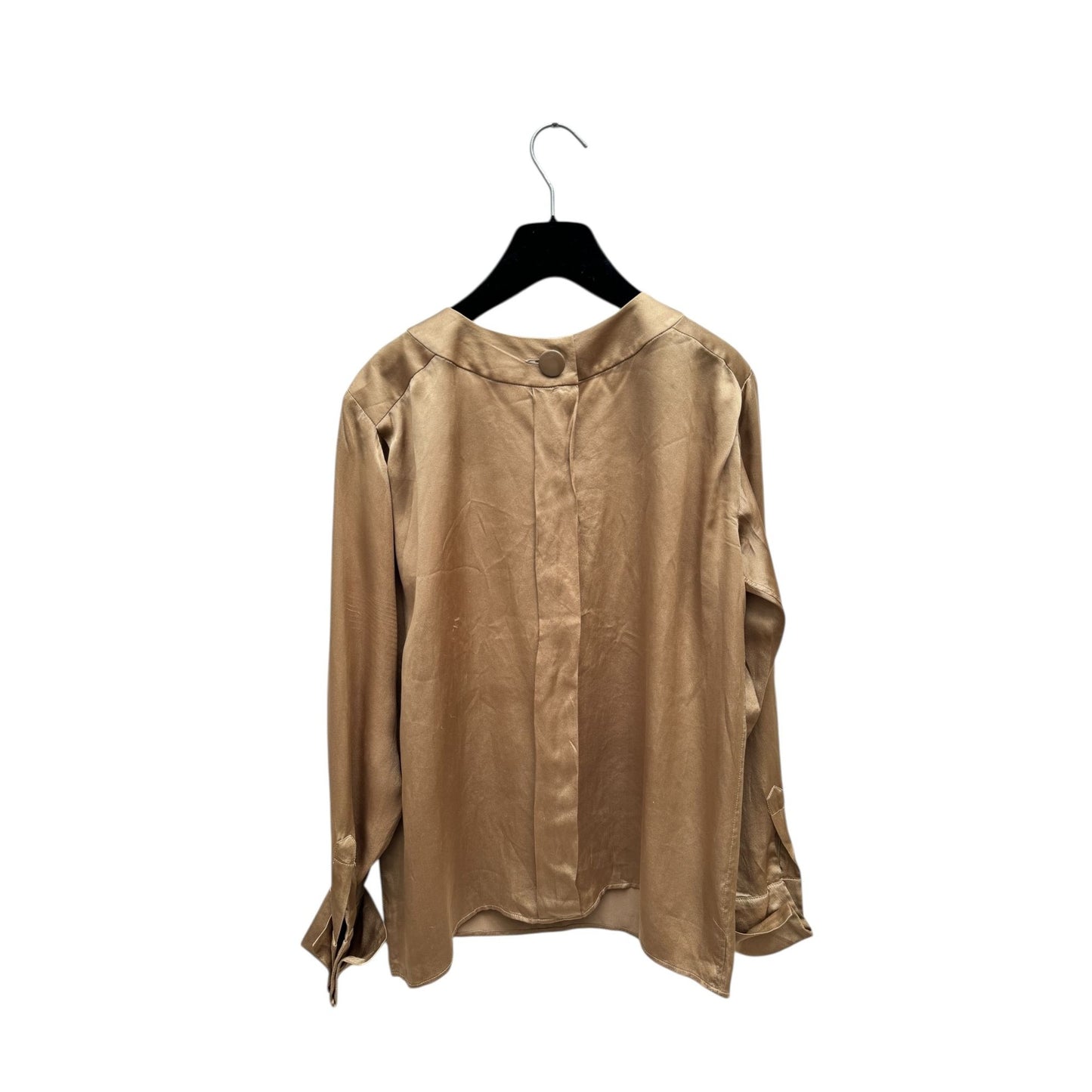 Gold Silk Long-Sleeve Top