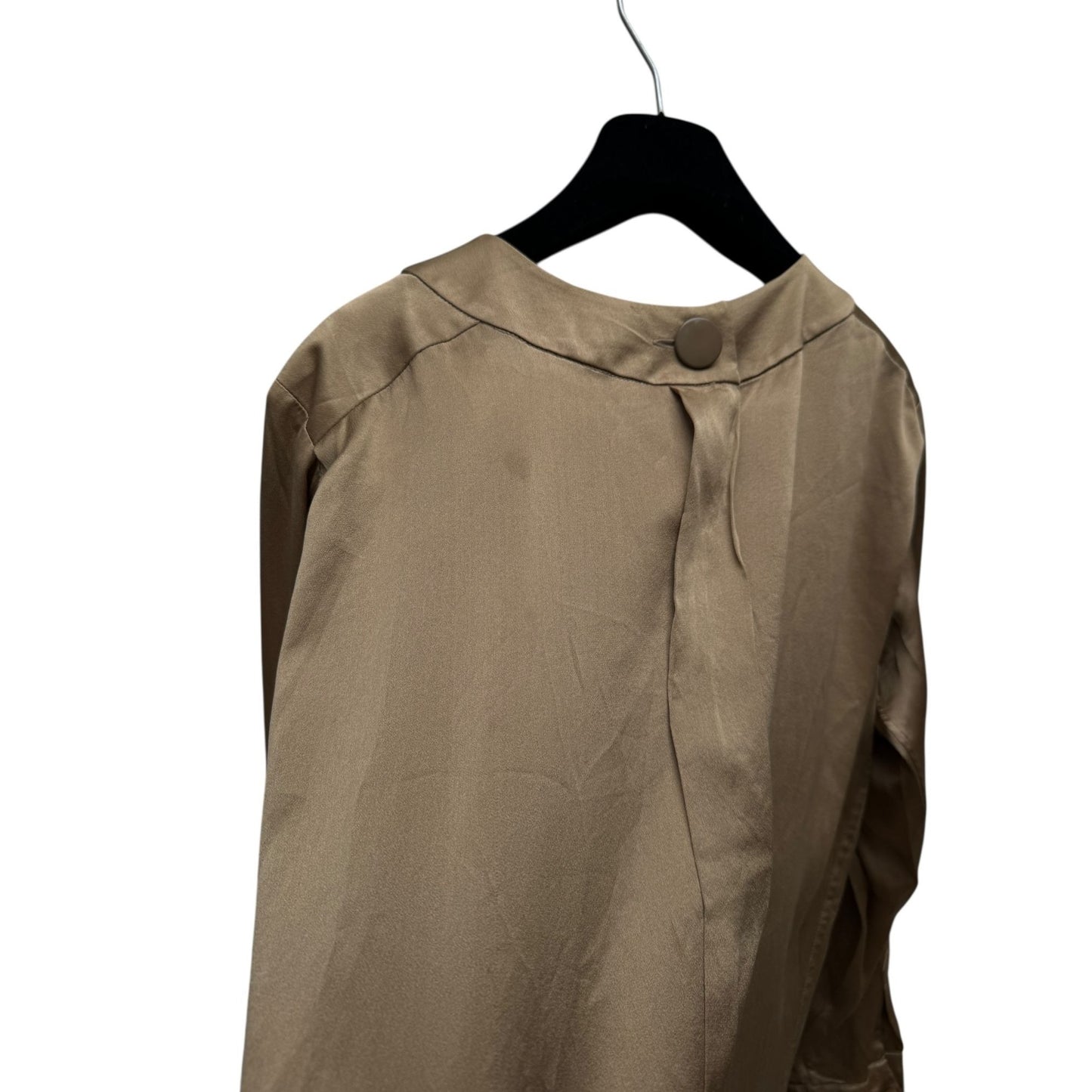 Gold Silk Long-Sleeve Top