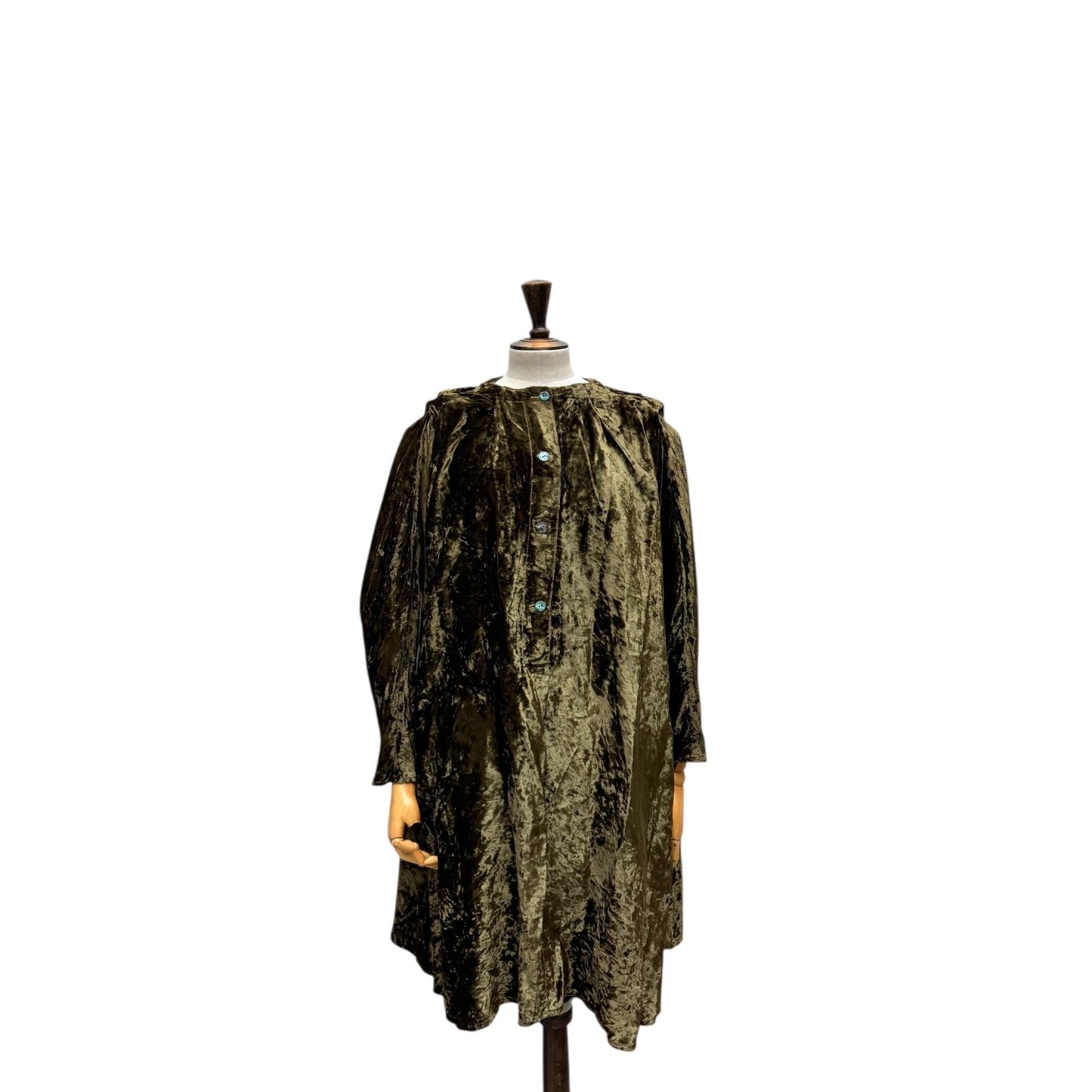 Late 1970s Brown / Gold / Champagne Rich Velvet Dress 