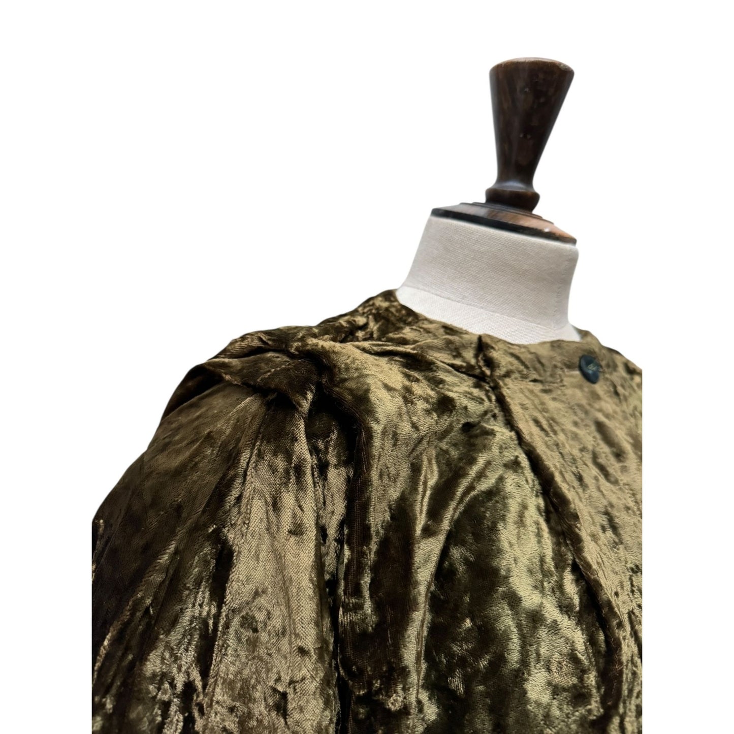 Late 1970s Brown / Gold / Champagne Rich Velvet Dress 