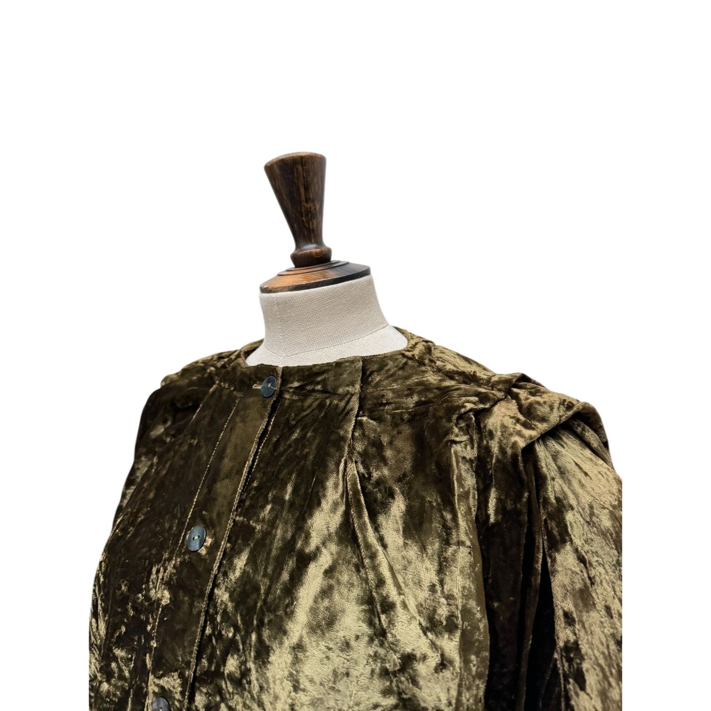 Late 1970s Brown / Gold / Champagne Rich Velvet Dress 