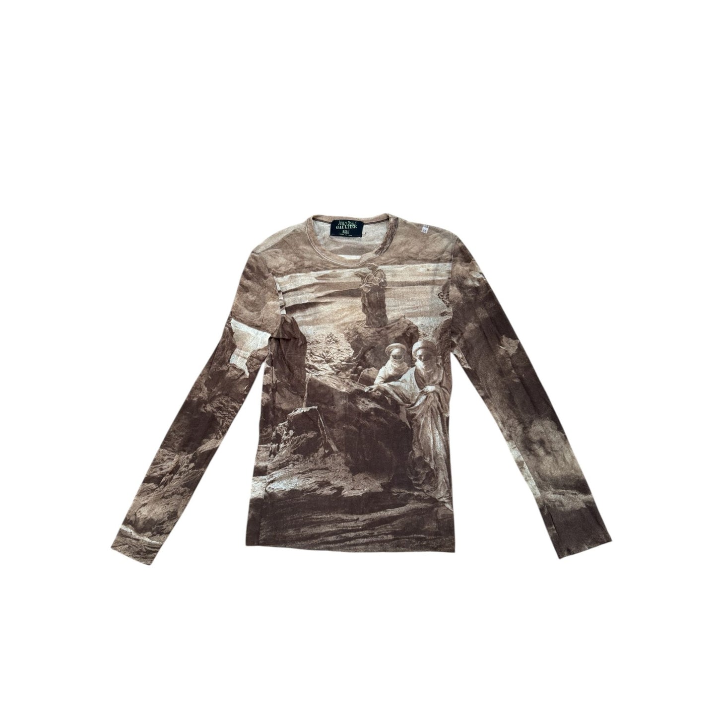 Vintage Bedouin Print Mesh Longsleeve