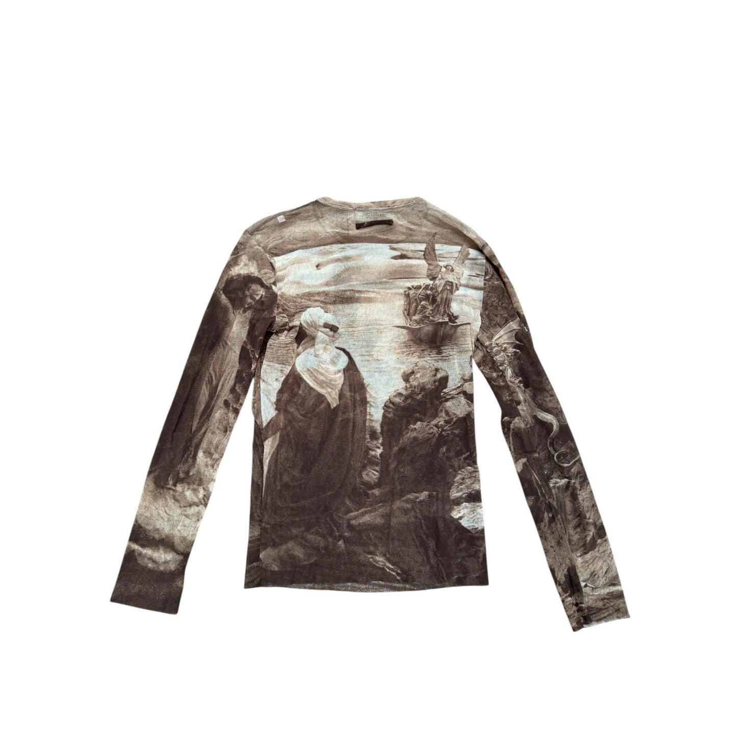 Vintage Bedouin Print Mesh Longsleeve