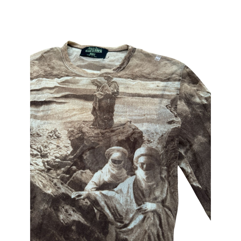 Vintage Bedouin Print Mesh Longsleeve