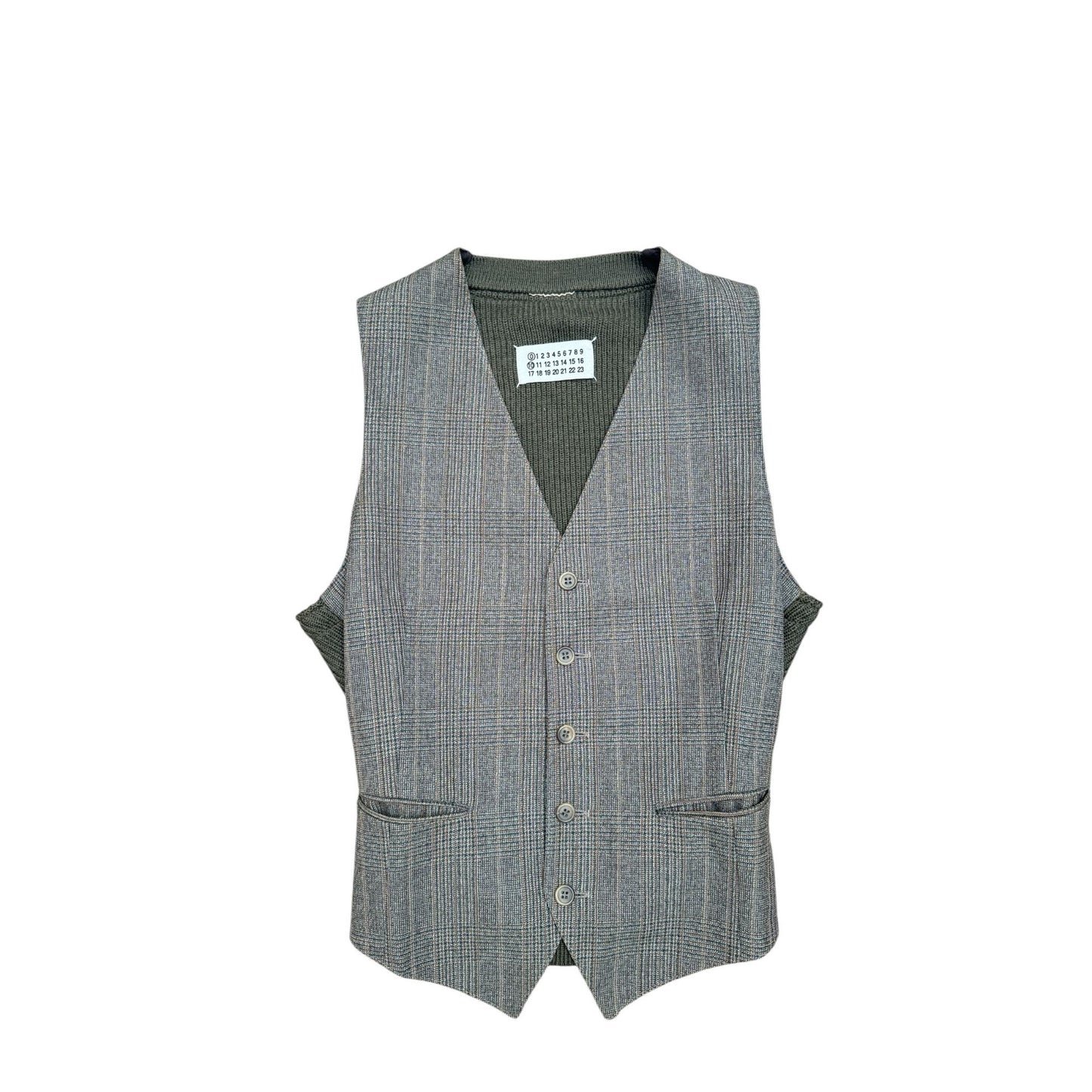 Early 2000s  Artisanal Grey Wool Vest
